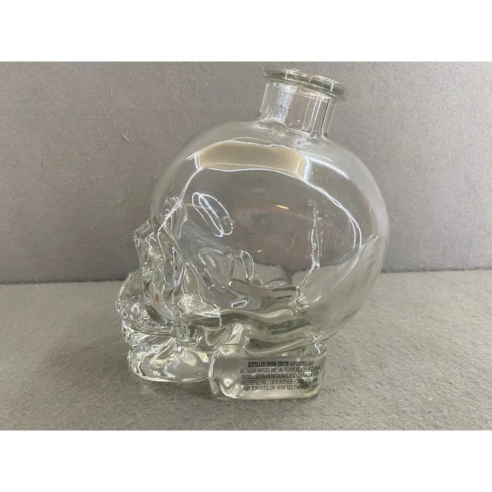 Crystal Head Vodka Empty Skull Glass Bottle 750ml Decanter Bar Decor Canada